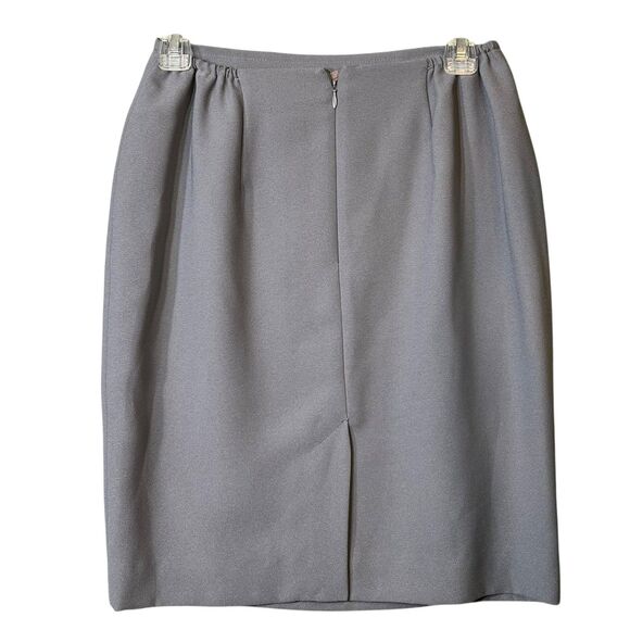 Laura Henson Skirt Suit Womens 6 Petite Gray 2 Piece Blazer Pencil Skirt Lined - Picture 6 of 14